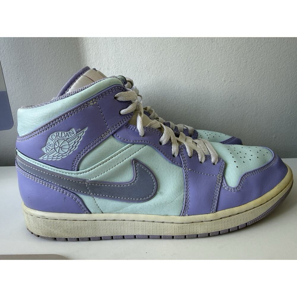 Jordan 1 Mid Men's Size 11.5 Purple Aqua (used) 554724-500